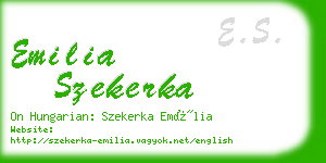 emilia szekerka business card